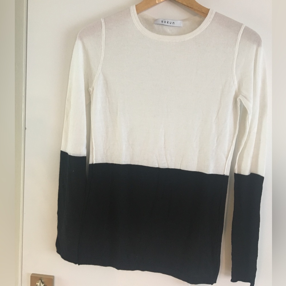 KOKUN colorblock sweater Sz XS